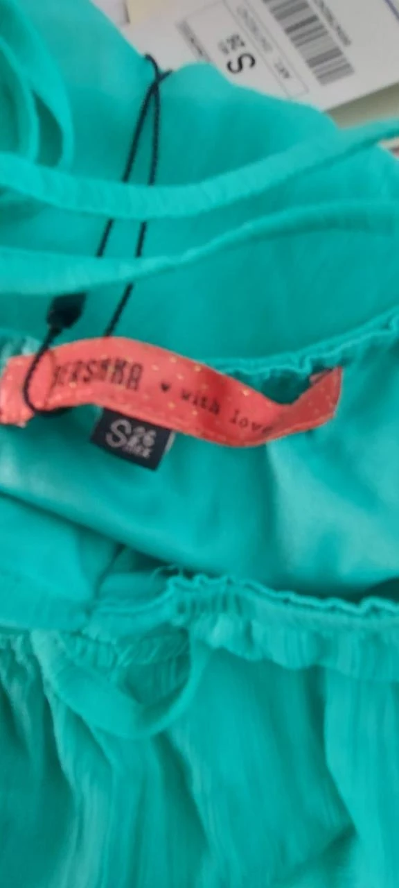 Bershka vestido/túnica turquesa, tamanho P – photo 2